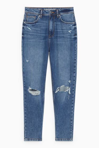 Women - CLOCKHOUSE - mom jeans - high waist - blue denim