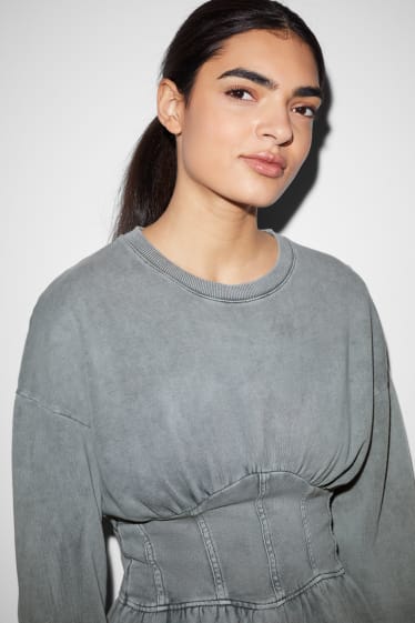 Femmes - CLOCKHOUSE - robe en molleton - gris