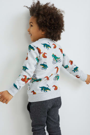 Children - Dinosaur - sweatshirt - light gray-melange