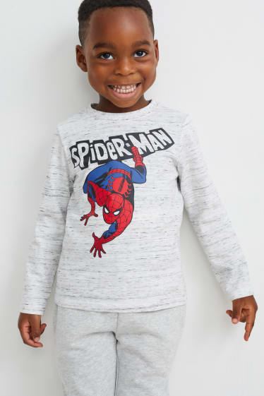 Kinderen - Set van 2 - Marvel - longsleeve - donkerblauw