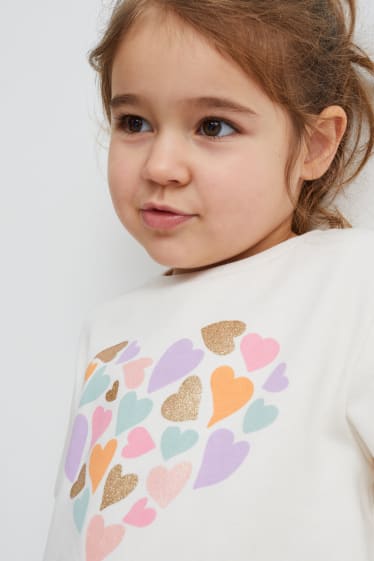Enfants filles - Lot de 2 - sweats - blanc crème