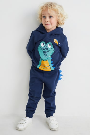 Niños - Set - sudadera con capucha y pantalón de deporte - 2 piezas - azul oscuro