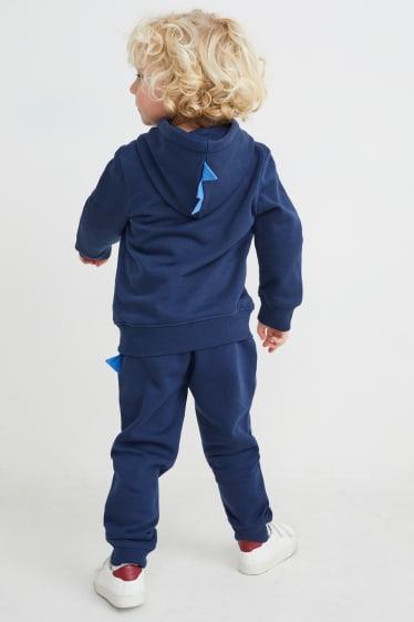 Niños - Set - sudadera con capucha y pantalón de deporte - 2 piezas - azul oscuro