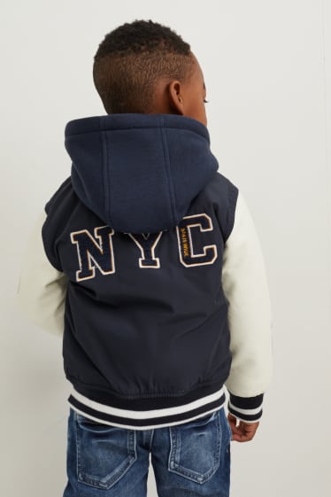 Kinder Jungen - Jacke mit Kapuze - dunkelblau