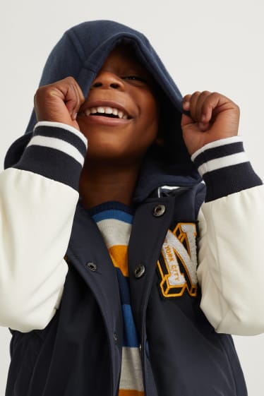 Kinder Jungen - Jacke mit Kapuze - dunkelblau
