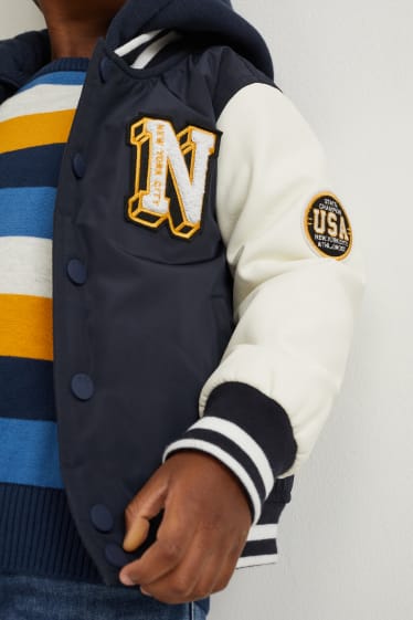 Kinder Jungen - Jacke mit Kapuze - dunkelblau