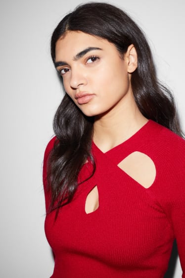 Damen - CLOCKHOUSE - Pullover - dunkelrot