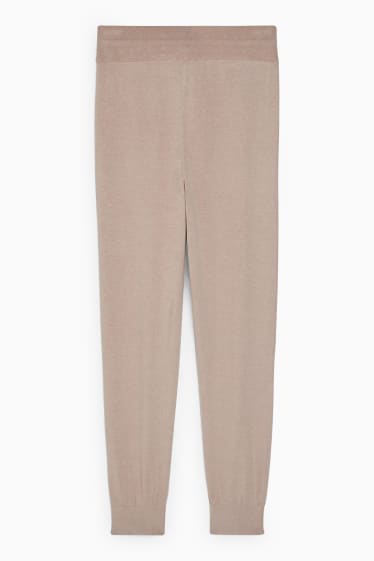 Dámské - Pyžamové kalhoty - šedá/hnědá