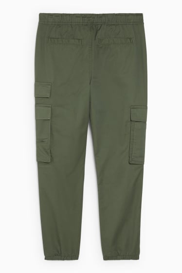 Bărbați - Pantaloni cargo - slim fit - verde