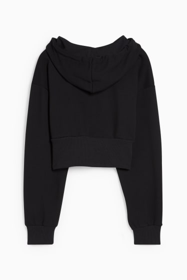 Femmes - CLOCKHOUSE - sweat court à capuche - noir