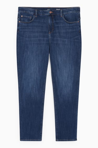 Kobiety - Slim jeans - wysoki stan - dżins-niebieski