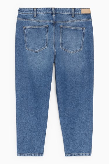 Nastolatki - CLOCKHOUSE - mom jeans - wysoki stan - dżins-niebieski