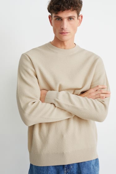 Herren - Pullover - hellbeige