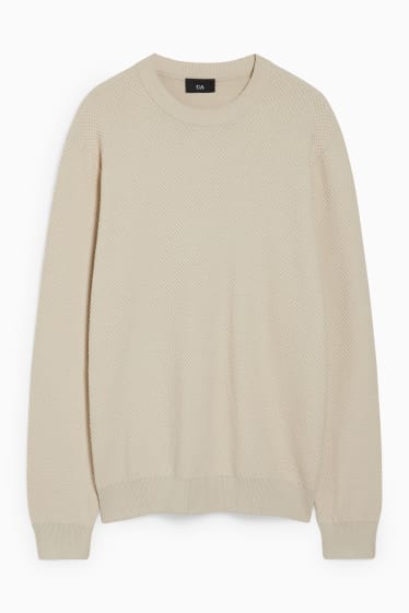 Herren - Pullover - hellbeige
