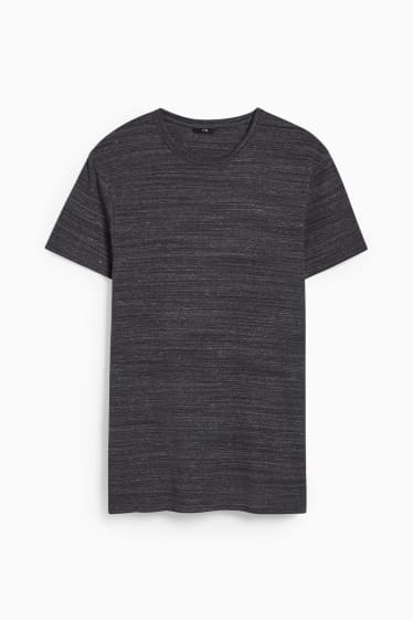 Hommes - T-shirt - noir chiné