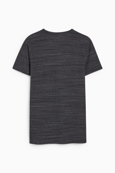 Heren - T-shirt - zwart mix