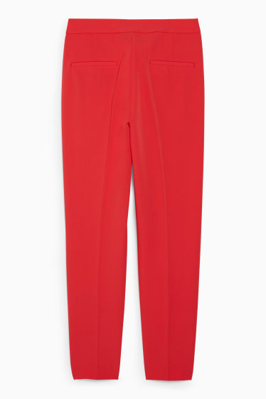 Dámské - Business kalhoty - mid waist - regular fit - červená