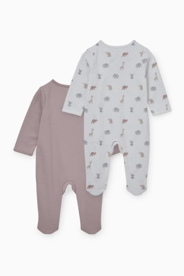 Babys - Multipack 2er - Baby-Schlafanzug - beige