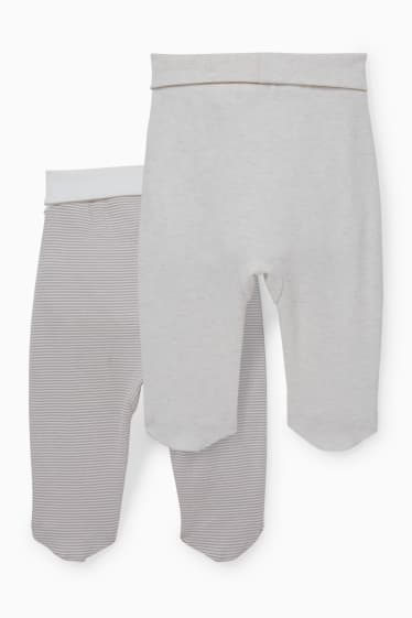 Bébés - Lot de 2 - pantalons bébé - marron clair