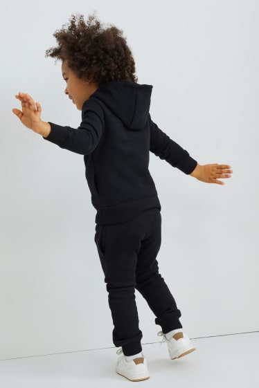 Bambini - Set - felpa con cappuccio e pantaloni sportivi - 2 pezzi - nero
