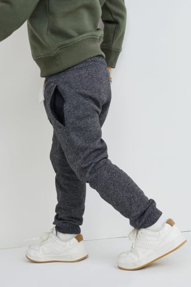 Niños - Pack de 2 - pantalón de deporte - gris jaspeado