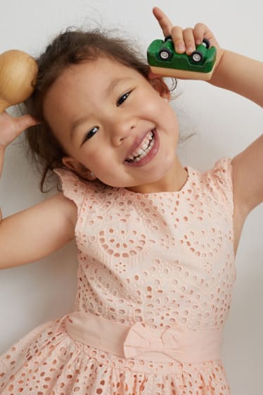 Bambine - Vestito - per le feste - pesca