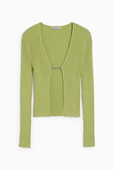 Femmes - CLOCKHOUSE - gilet de maille - vert clair