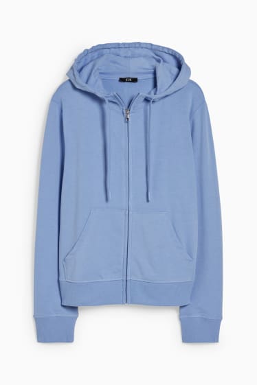 Femmes - Sweat basique à capuche - bleu clair