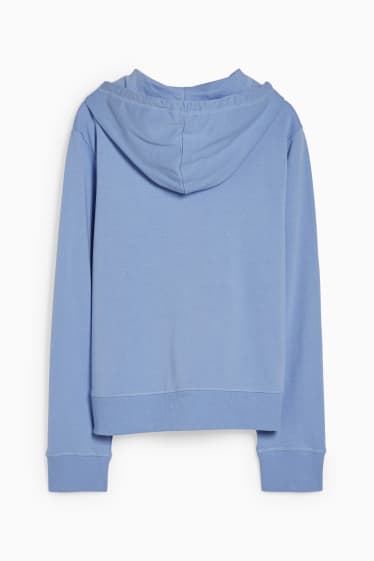 Femmes - Sweat basique à capuche - bleu clair