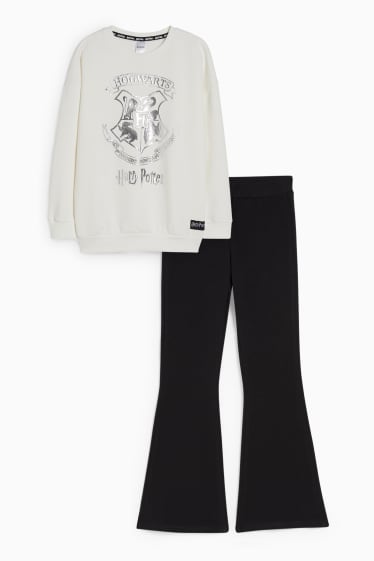 Nen/a - Harry Potter - conjunt - dessuadora i leggings - 2 peces - negre/blanc