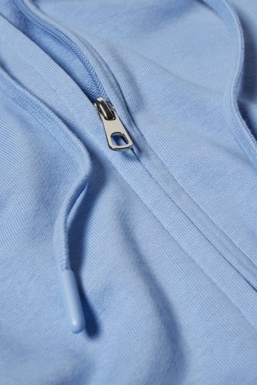 Femmes - Sweat basique à capuche - bleu clair