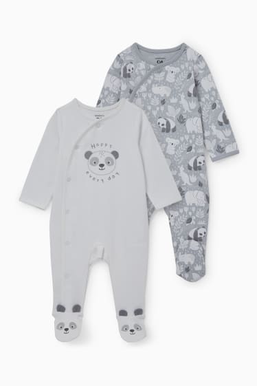 Babys - Set van 2 - baby-pyjama - wit
