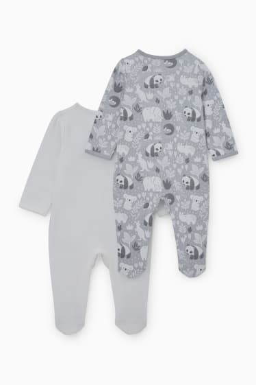 Babys - Set van 2 - baby-pyjama - wit