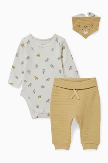 Babys - Baby-Outfit - 3 teilig - cremeweiß