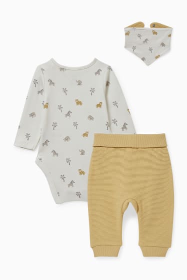 Babys - Baby-Outfit - 3 teilig - cremeweiß