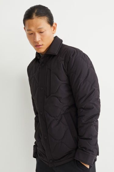 Men - Quilted jacket - 4 Way Stretch - black