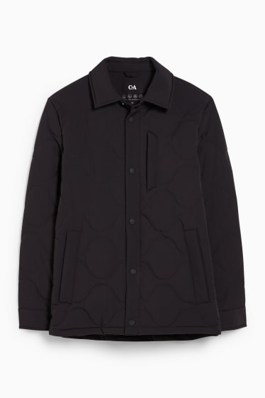 Men - Quilted jacket - 4 Way Stretch - black