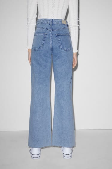 Mujer - CLOCKHOUSE - wide leg jeans - high waist - vaqueros - azul claro