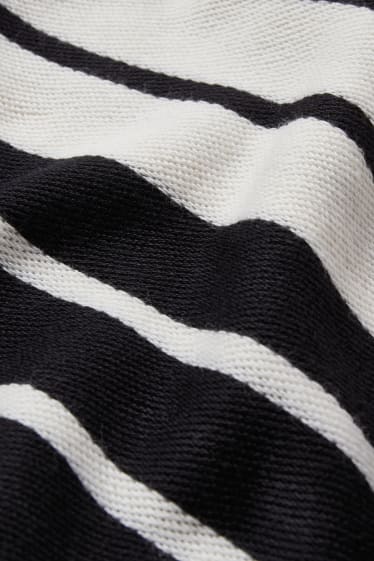 Men - Jumper - striped - white / black