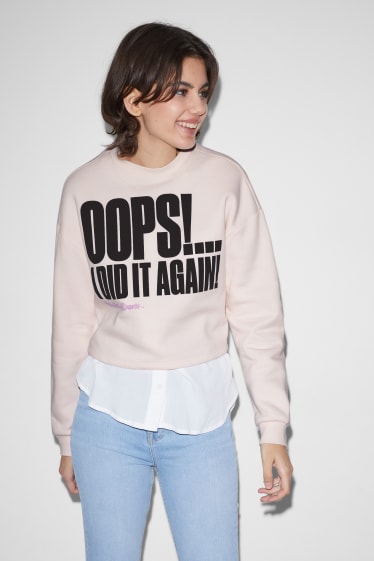 Femmes - CLOCKHOUSE - sweat raccourci - Britney Spears - rose