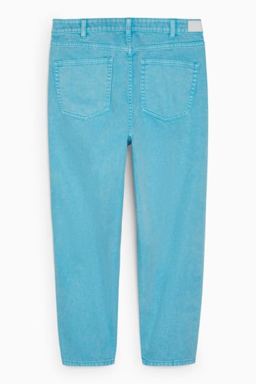 Tieners & jongvolwassenen - CLOCKHOUSE - mom jeans - high waist - turquoise