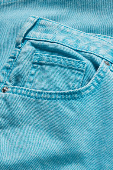 Tieners & jongvolwassenen - CLOCKHOUSE - mom jeans - high waist - turquoise