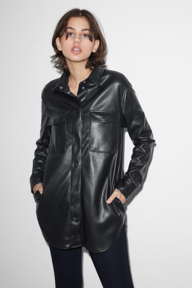 Femmes - CLOCKHOUSE - shacket - synthétique - noir