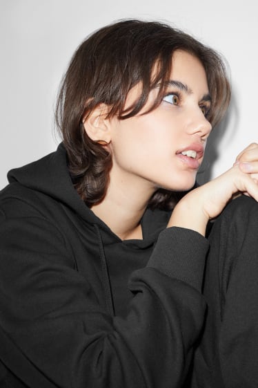 Tieners & jongvolwassenen - CLOCKHOUSE - crop hoodie - zwart