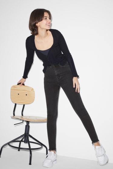 Joves - CLOCKHOUSE - skinny jeans - high waist - LYCRA® - negre