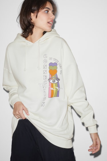 Donna - CLOCKHOUSE - felpa con cappuccio - bianco crema