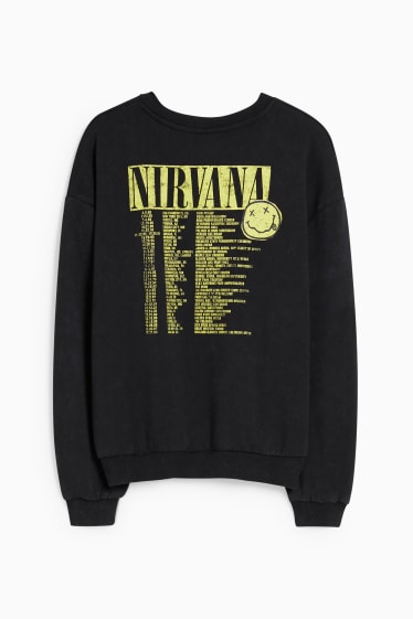 Jóvenes - CLOCKHOUSE - sudadera - Nirvana - negro