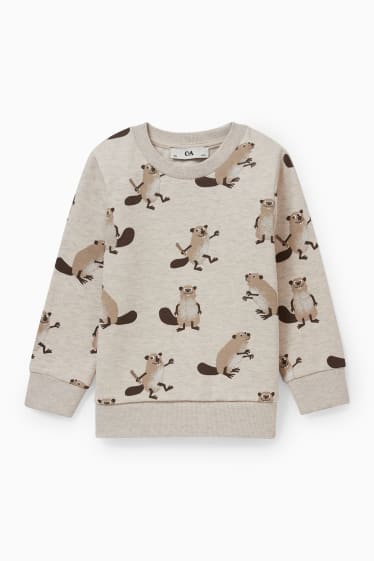 Kinderen: jongens - Sweatshirt - licht beige