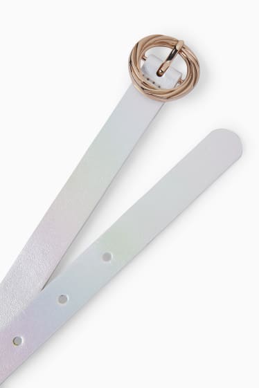 Children - Belt - faux leather - cremewhite