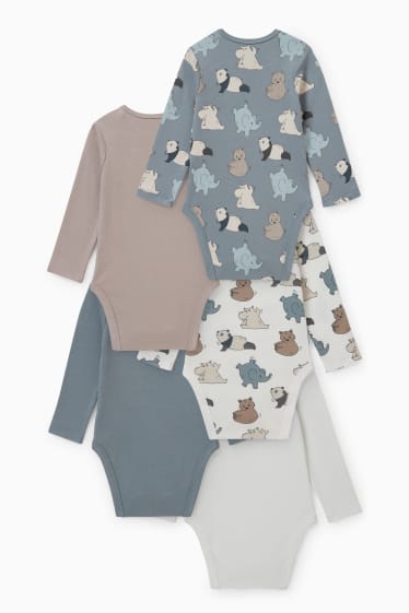 Bébés garçons - Lot de 5 - bodies pour bébé - blanc